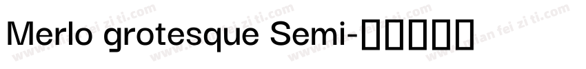 Merlo grotesque Semi字体转换